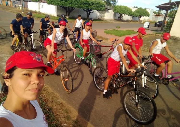 Bombeiro Militar Mirim de Ariquemes participa de passeio ciclístico